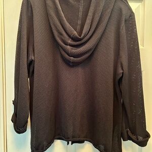 Mistook mesh hooded jacket black hoodie